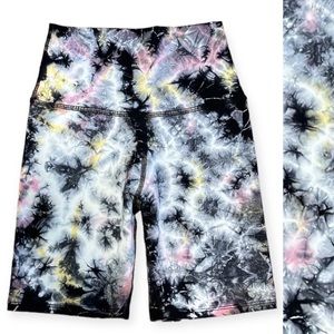 Electric And Rose Multi Color Poppy Pink Tie Dye Biker Shorts Extra Small XS